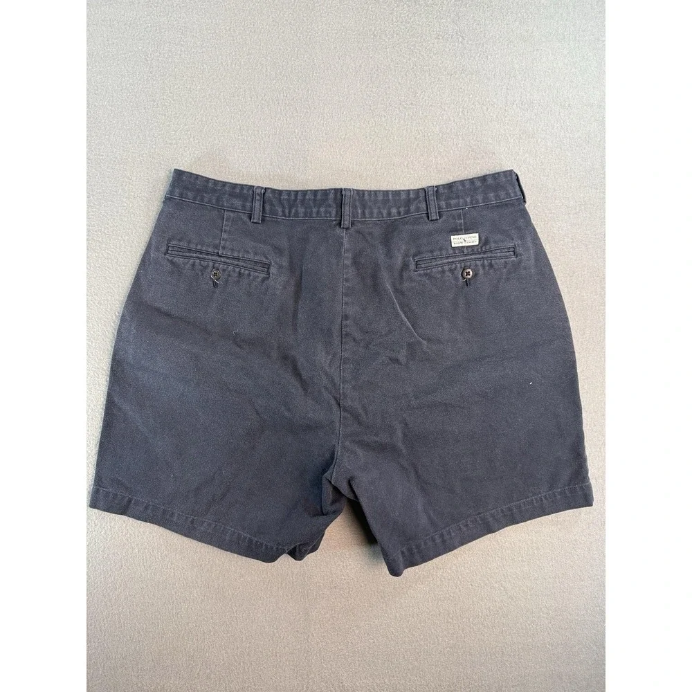 Polo Ralph Lauren Shorts Mens 38 Gray Chino Pleated 7 Inseam Classic Summer